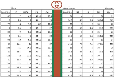 gucci shoe sizing chart